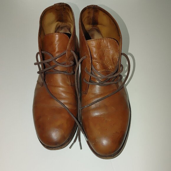 FRYE Men's Leather Ankle High Boots Size 8.5 Pre-owned - Picture 1 of 7